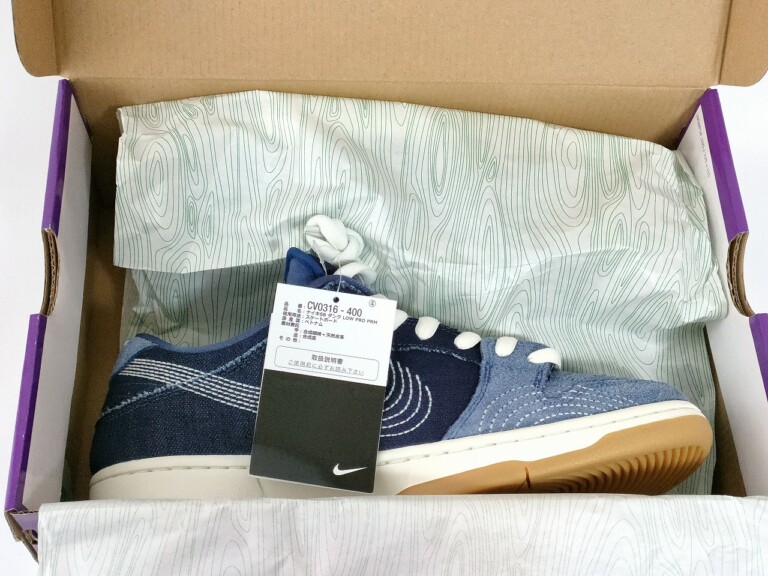 NIKE SB DUNK LOW PRO PRM　CV0316-400　　刺し子仕様 デニムスニーカー　プレミア化したスニーカー入荷しました！