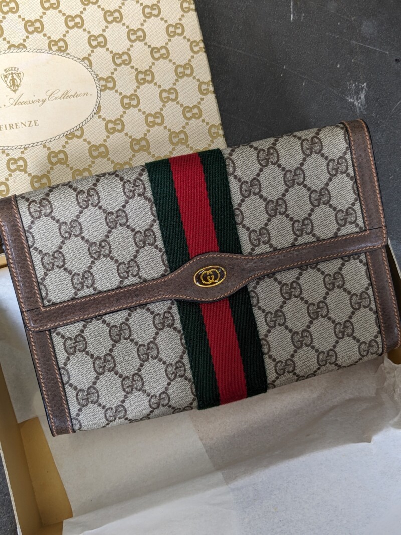 OLD GUCCI オールドグッチ　シェリーライン GGプラス クラッチバッグが入荷しました!!